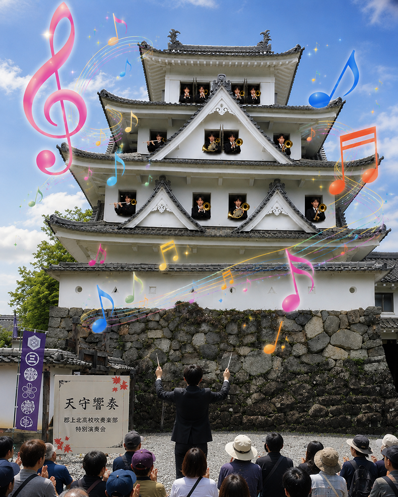 八幡城もみじまつり~天城のシンフォニー~ 天守響奏 -郡上北高校吹奏楽部 特別演奏-